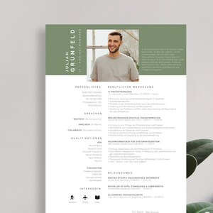 Modello di candidatura tedesco Modello di CV per Word CV ...