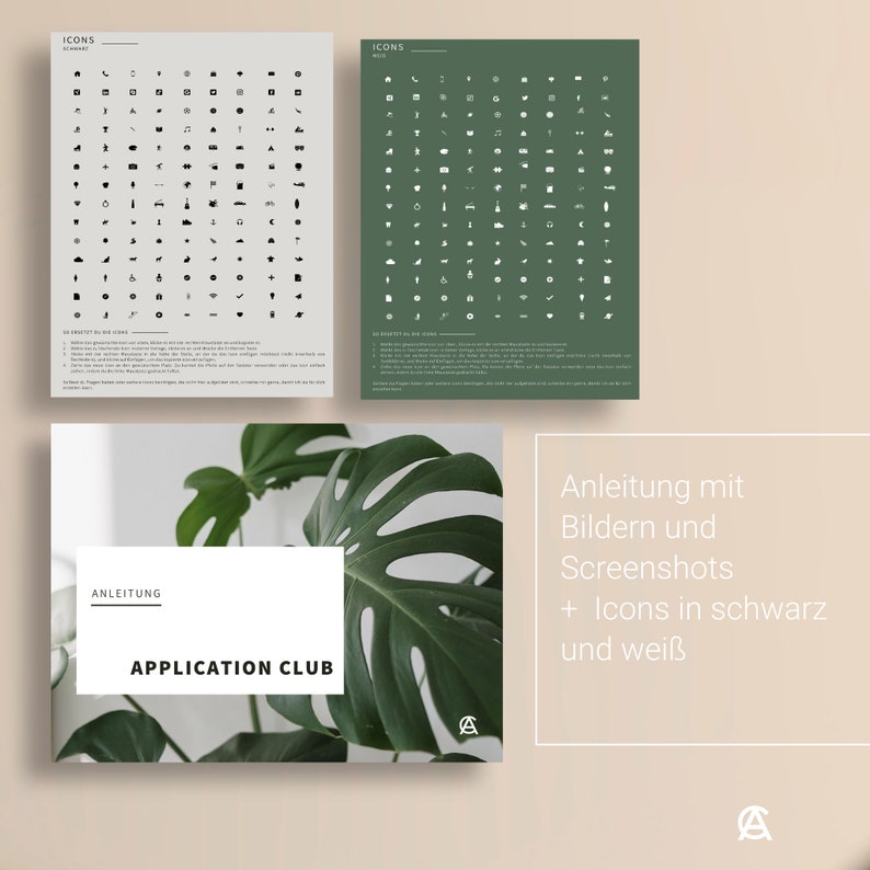 Modern application template in German, with tabular CV, application letter, cover sheet and attachments image 8