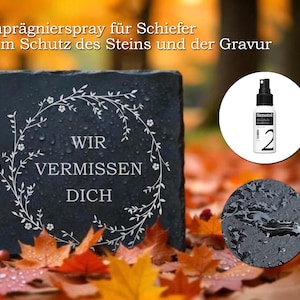 Imprägnierung für MEMORIAM Grab- und Gedenktafeln im praktischen 50 ml Spray-Gebinde.
