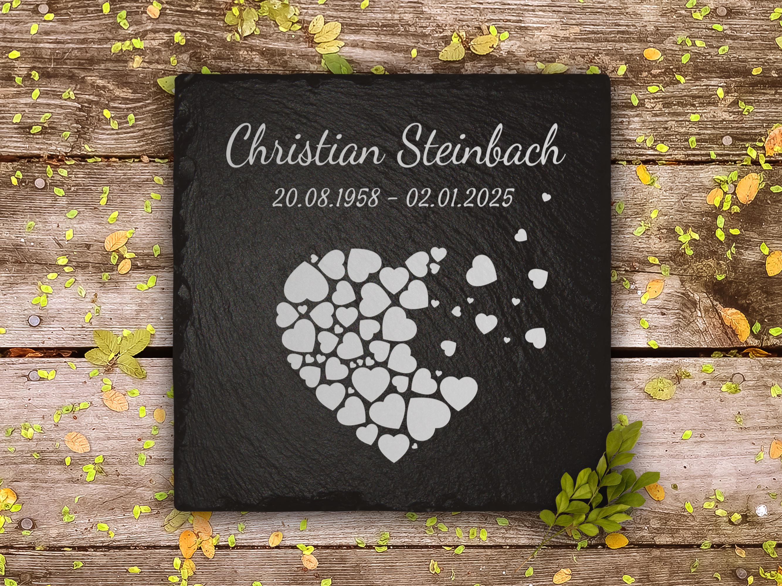 Herzförmige Gedenktafel Für Onkel – Wasserfeste Grab- Oder Gartenmarkierung In Verschiedenen Farben