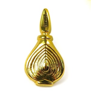 Authentic GUERLAIN Chamade pin, vintage and signed, 24-carat gold plated
