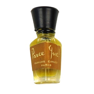 Rare! 2 ml miniature BECAUSE! by CAPUCCI, Original Pure Perfume Pastille 1963