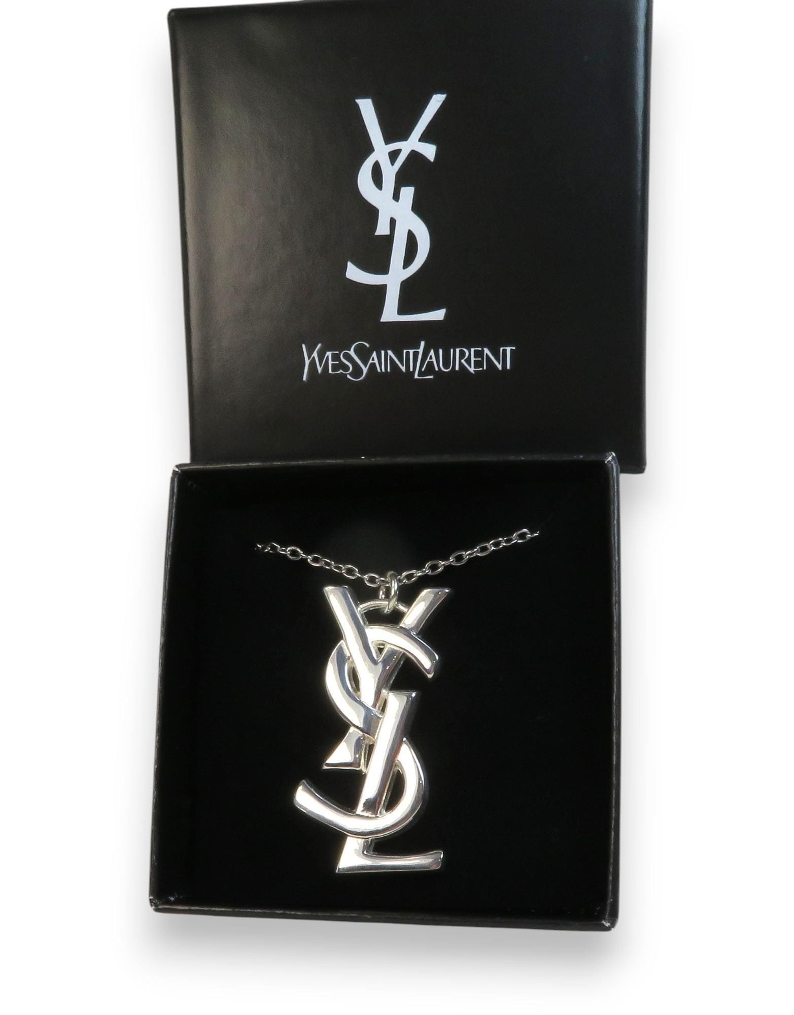 Authentic Vintage YSL Pendant in Silver Metal India