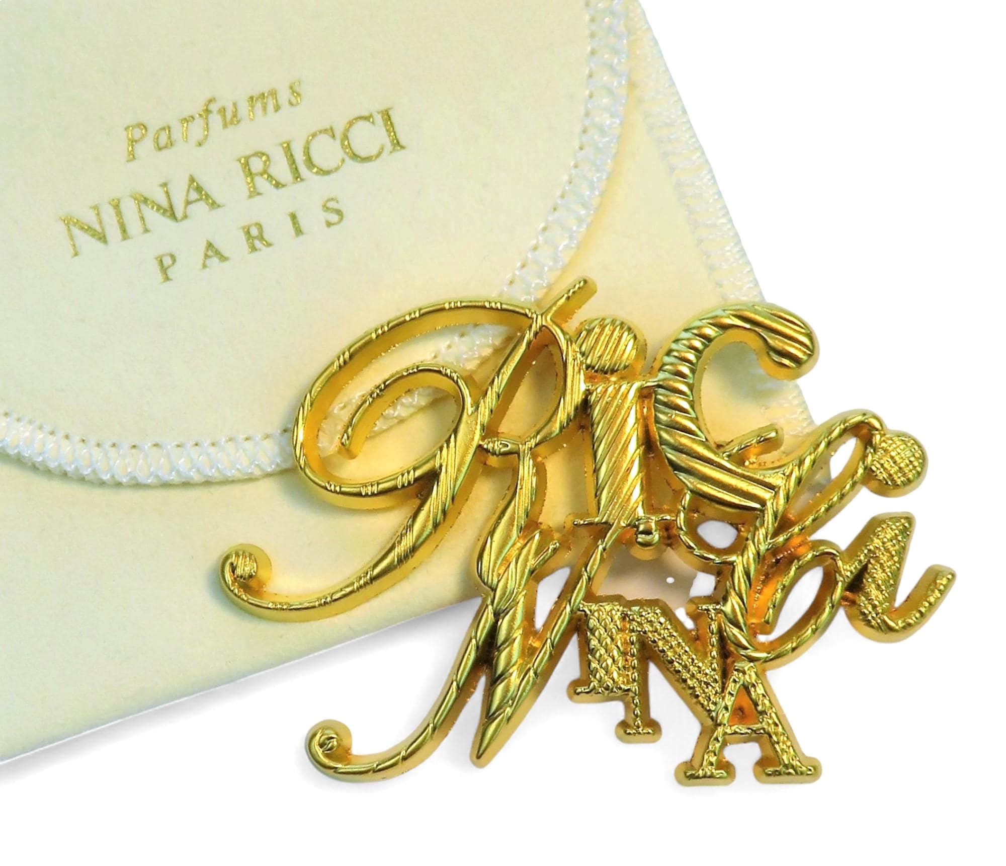 Broche Collector NINA RICCI - Occasion Comme Neuve - Couleur Orange Et Doré
