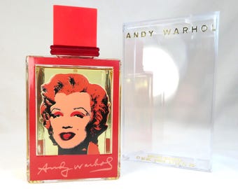 Eau de Toilette Marilyn Rouge Andy Warhol en su caja, 50 ml (1.7 onzas líquidas estadounidenses), año 2001