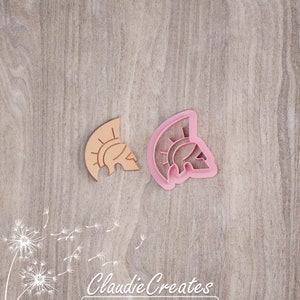 Greek Helmet Polymer Clay cutter / embossed cutter / Stamp