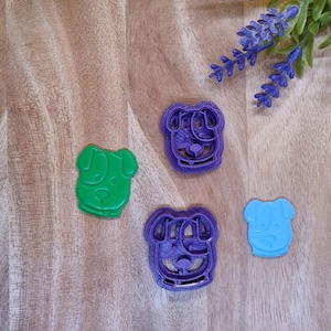 Dog Face Cutie Polymer Clay  cutters, cutters for polymery clay, embossed.