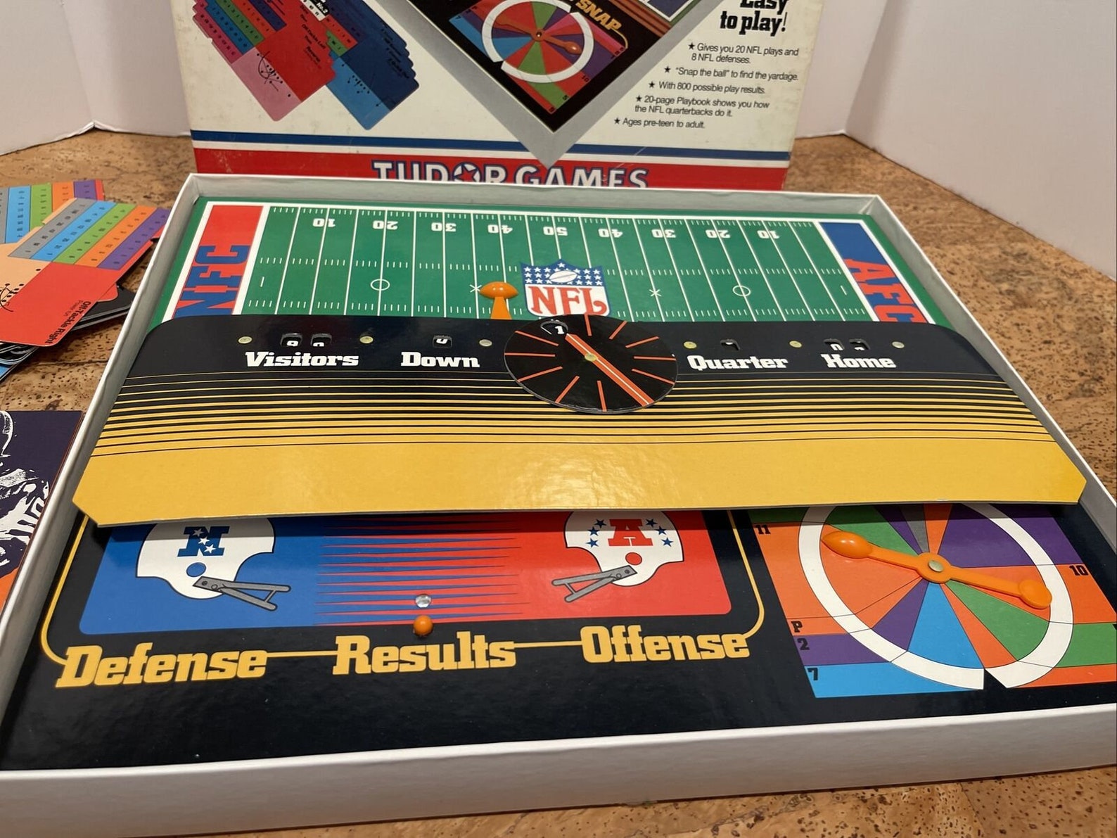 Vintage NFL Quarterback Board Game Tudor Games Complete 1977 Etsy