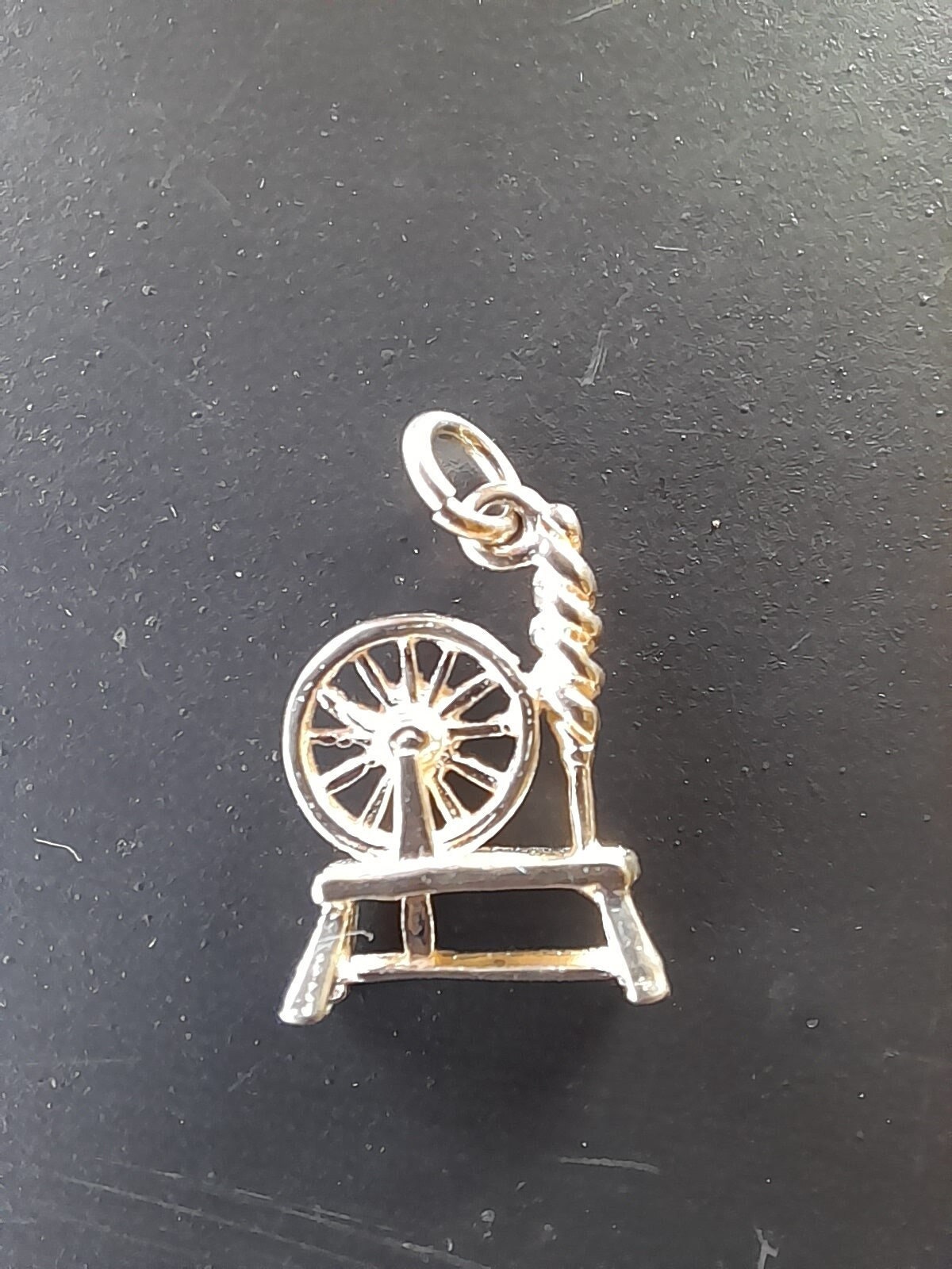 Sterling Silver Spinning Wheel Charm Etsy