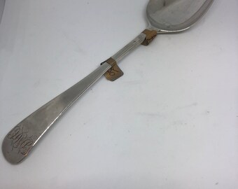 Antyczna srebrna łyżka do serwowania. Londyn 1783 r.