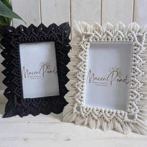 Boho Macrame Photo Frame: Handmade Family Picture Frame