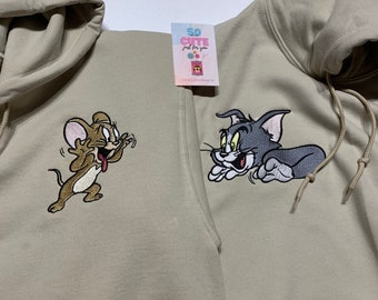 Tom und Jerry passendes Paar Valentine verlobt Erwachsenen Pullover Hochzeit bester Freund