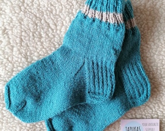 Calcetines De Lana De Oveja De Montaña Tamaño 36/37 Mano Hilado Color