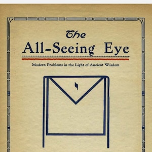 All Seeing Eye Masonic Journal - Manly P. Hall - Publication ésotérique rosicrucienne et occulte Volume 1 -4,5,6