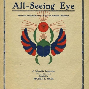 All Seeing Eye Masonic Journal by Manly P. Hall | Esoteric & Rosicrucian Digital Download Volume 1 -3 digital pdf