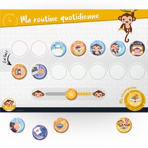 Ma routine quotidienne : tableau de routine pour enfants Monkii image 2