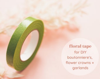 wedding bouquet tape, flower arrangement tape, florist stem wrap, floral supplies, dried flower jewellery making