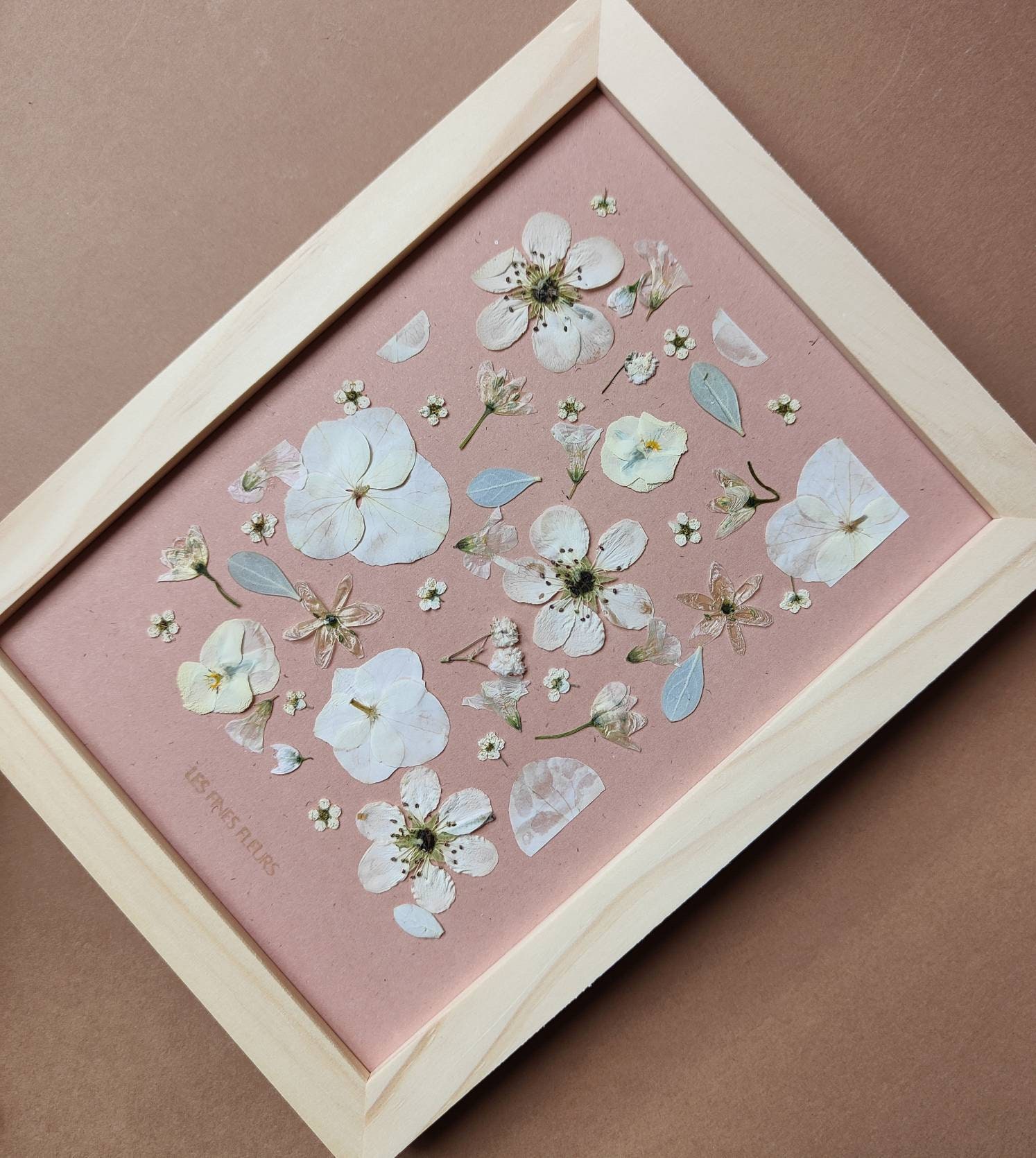 Herbier Cadre/Fleurs Séchées/ Herbier Encadré/ Herbarium Hortensia/ French Hydrangeas/ Fête Des Mère