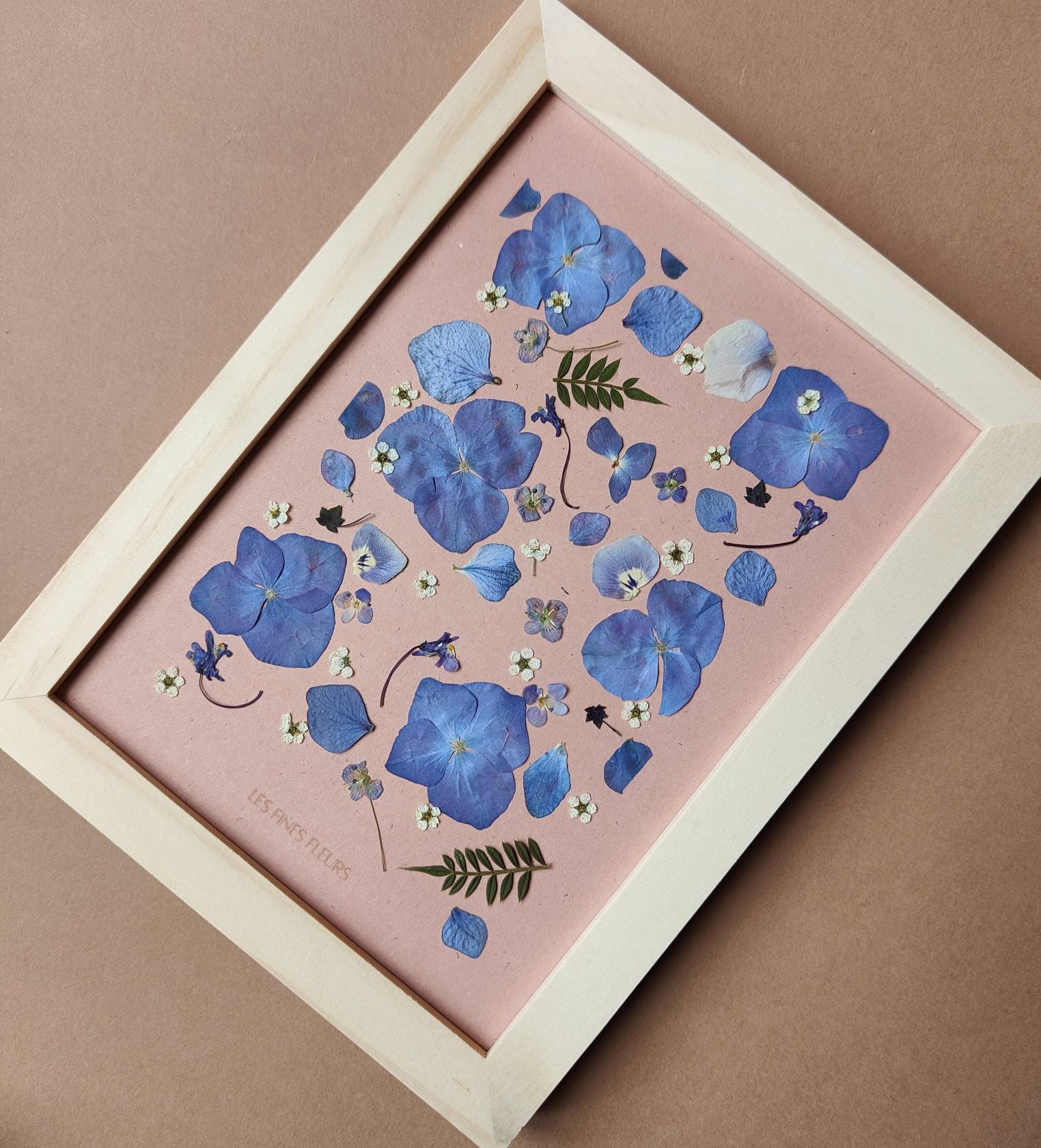 Herbier Cadre/Fleurs Séchées/ Herbier Encadré/ Herbarium Hortensia/ French Hydrangeas/ Fête Des Mère