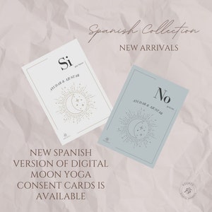 Carte di consenso Moon Yoga SPAGNOLO - Download immediato