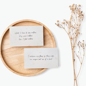 Sparkle Affirmationskarten. Minimalistisches und elegantes Recyclingpapier mit Öko- und Nicht-Plastik-Glitter.