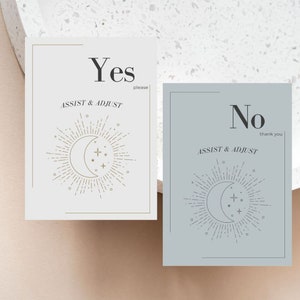 Cartes de consentement Moon Yoga - Téléchargement immédiat