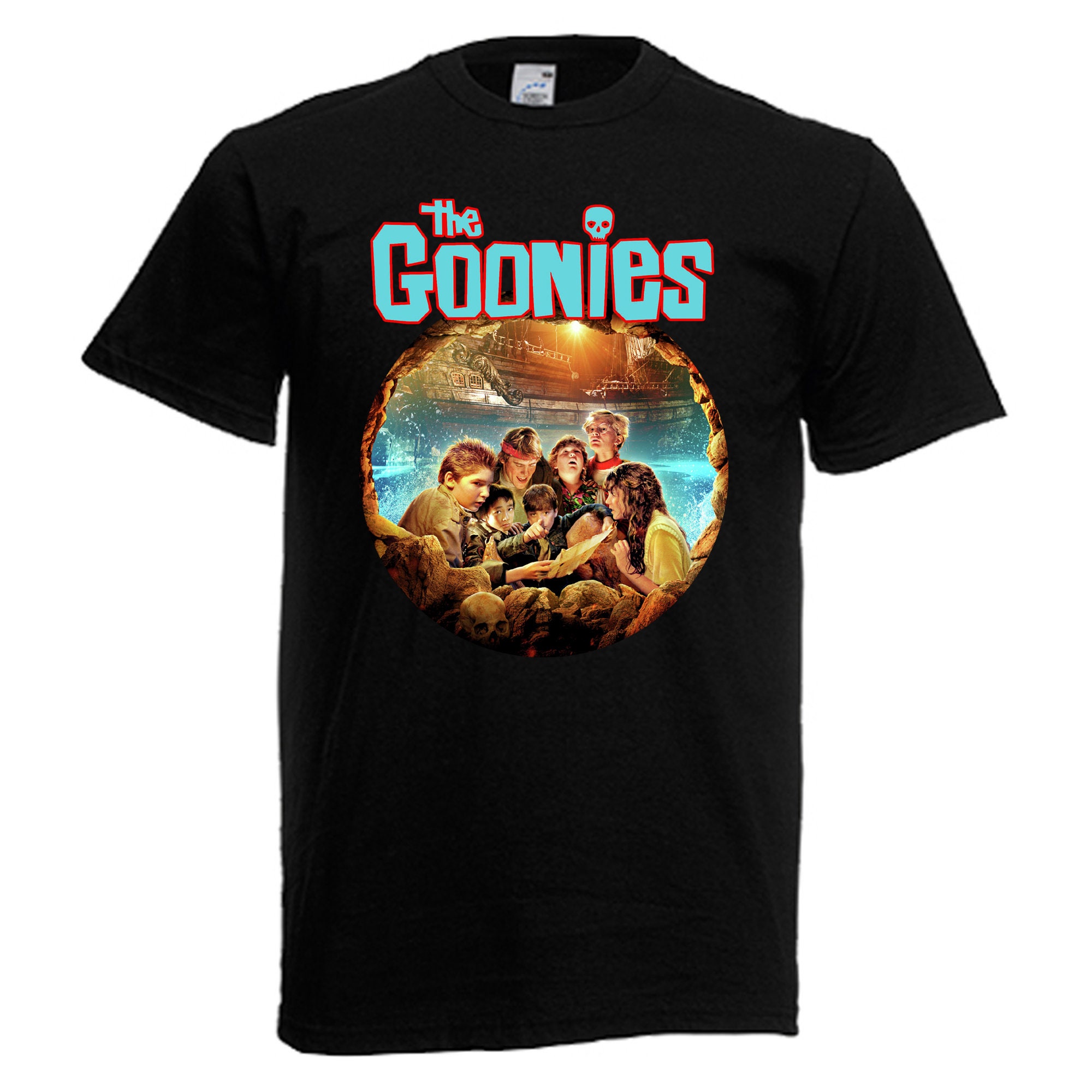 Discover The Goonies Horror Island Movie Men's Black T-Shirt