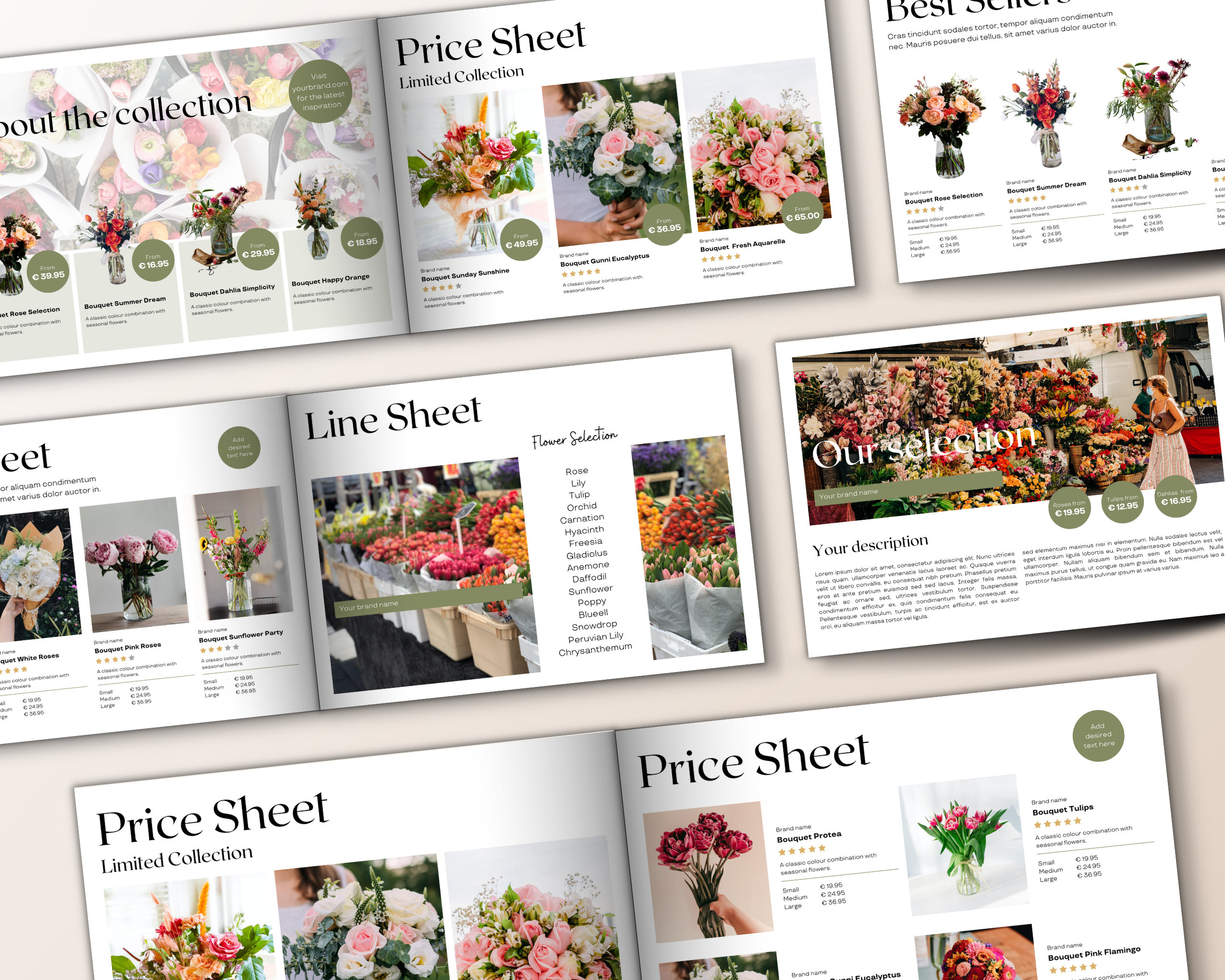 Flower Product Catalog Template: Line Sheet & Pricing Guide (canva ...