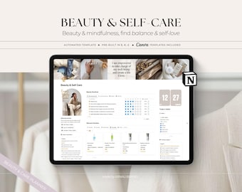 Notion Beauty & Self Care Tracker | Routine, Inventory Planner (Digital Download)
