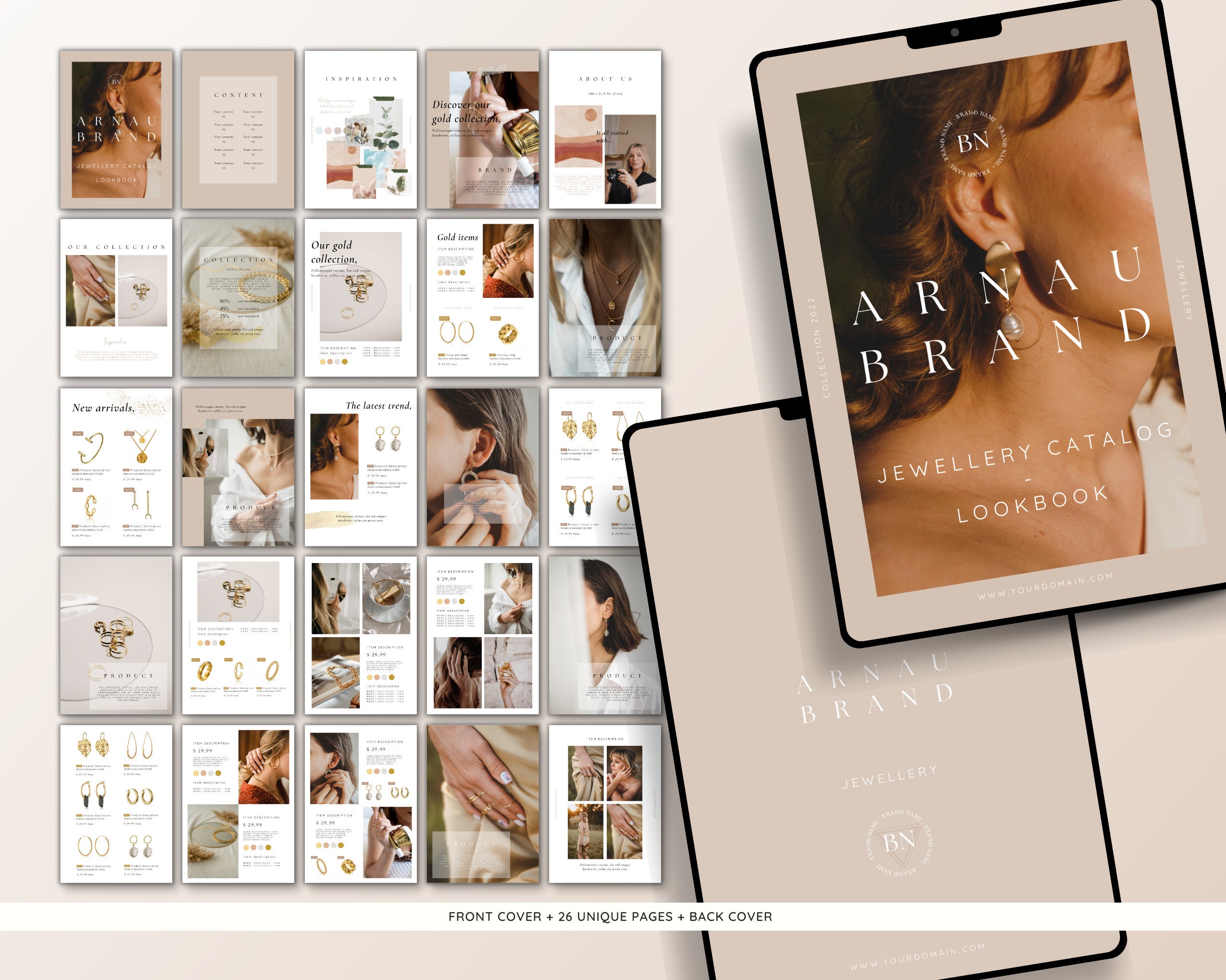 Jewelry Product Catalog Template Printable