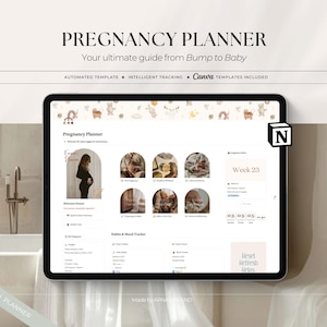 Pregnancy Planner Notion Template | Trimester Tracker & Baby's First Year