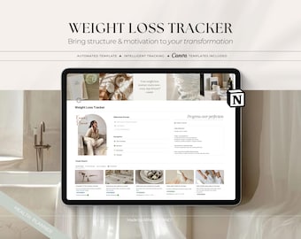 Weight Loss Planner Notion Template | Fitness, Nutrition, and Habit Tracker | with Reward System
