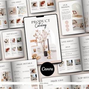 Editable Line Sheet Template Canva | Product Catalog A4 | Display & Prizing Wholesale | Instant Download