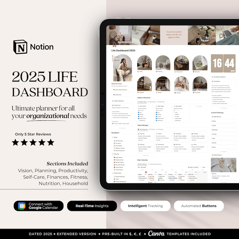 2025 Notion Planning Etsy