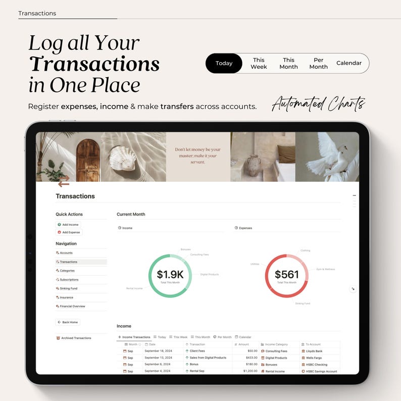 Ultimate Personal Finance Planner Notion Template With Charts Track