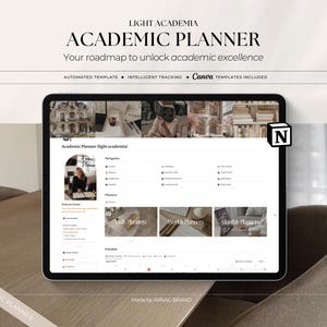 Light Academia Notion Planner | 学生向けデジタルノートブック（テンプレート）