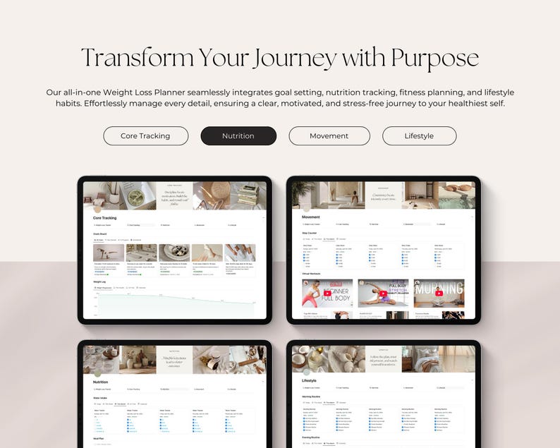 Weight Loss Planner Notion Template | Fitness, Nutrition, and Habit Tracker | with Reward System image 7