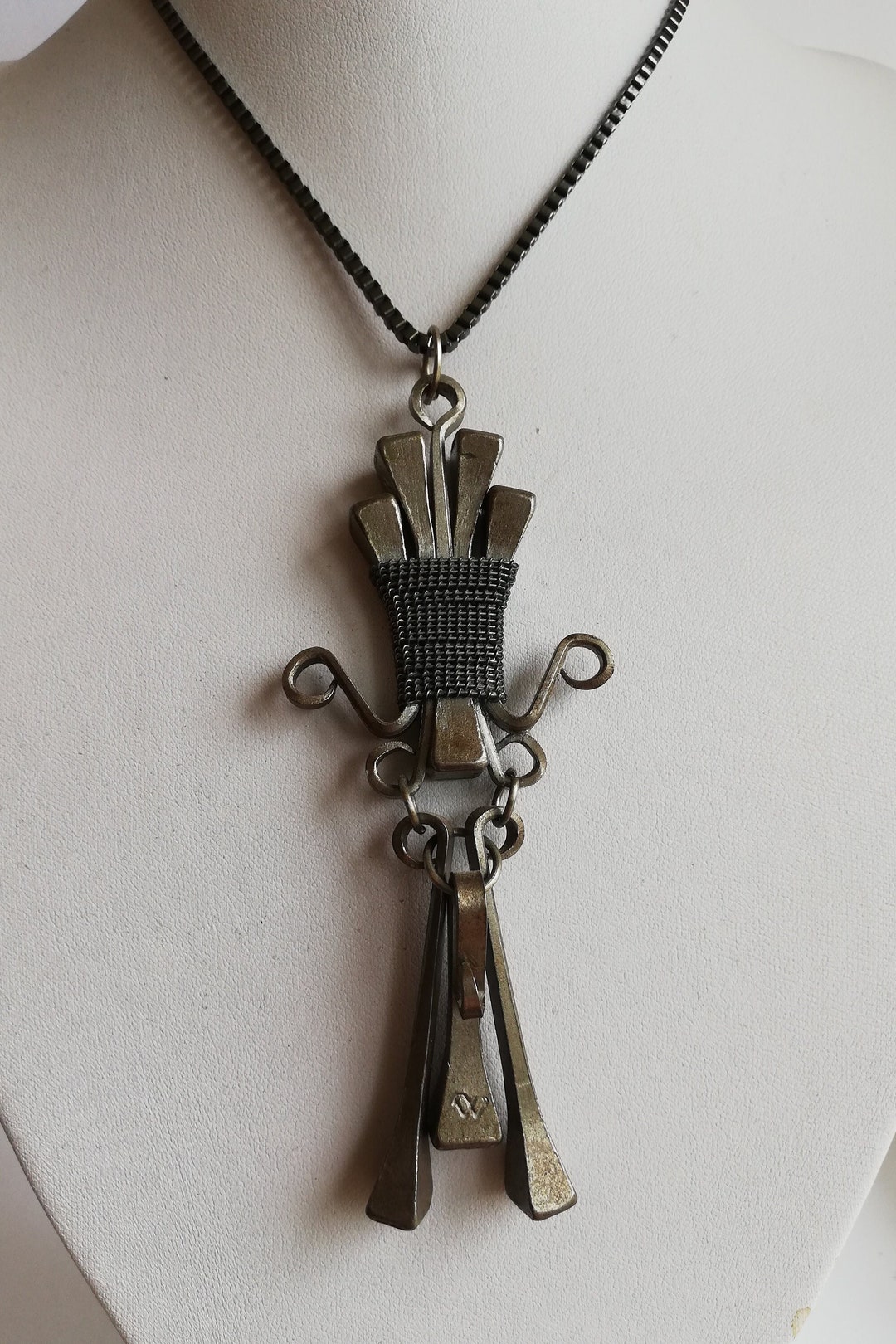 Intricate Vintage Horseshoe Nail Pendant Etsy