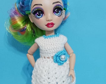 Weisses Kleid für Rainbow High Puppe