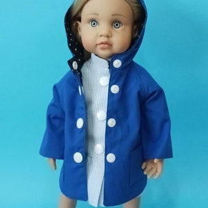 Blue parka for Gotz Little Kidz doll 36cm Doll