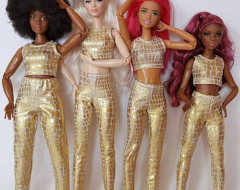 Set/outfit/suit leggings and top for doll 12&quot;/MTM, standard, curvy,  tall, petite