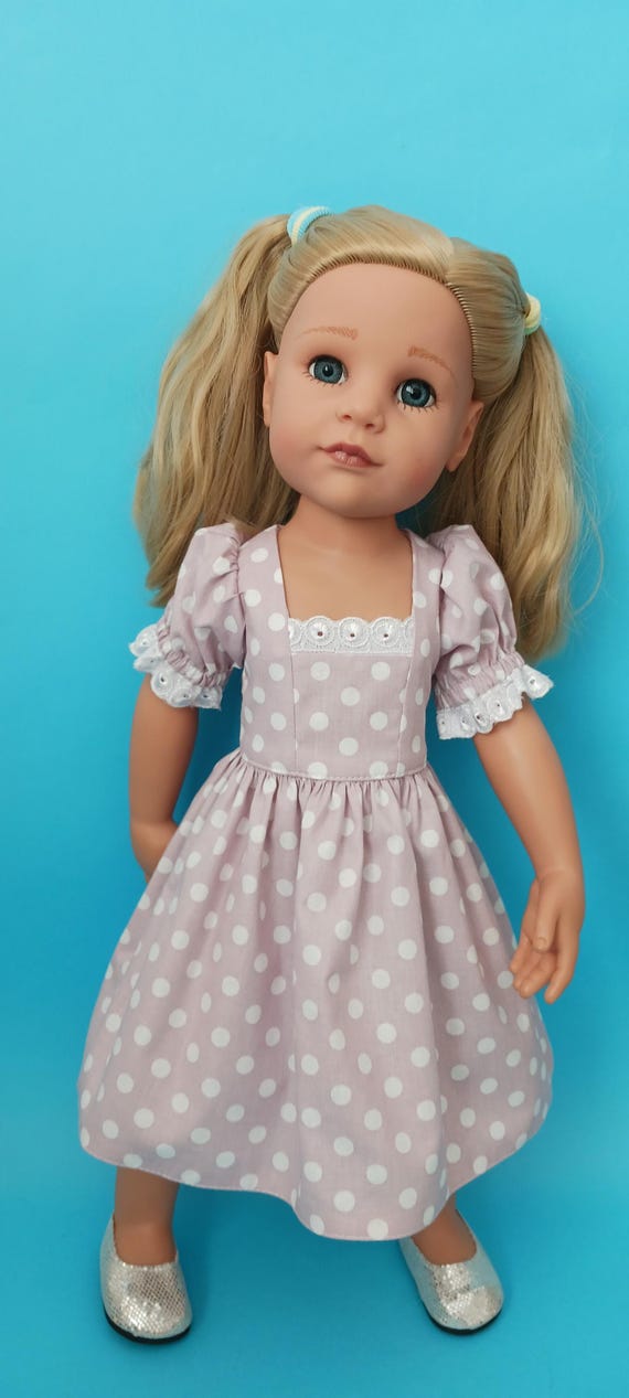 Pink Dress With White Dots With Puffy Sleeves for Gotz Doll 18"/50 Cm - Etsy