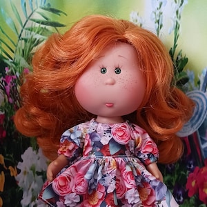 Vestido encantador para muñeca Little Mia en 3D de 9" / 23 cm: ¡perfecto para tu mini Mia!