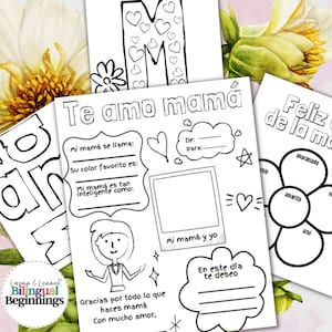 Mother's Day Printables in Spanish for Kids