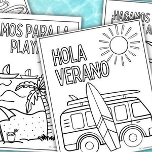 Summer Coloring Pages in Spanish