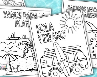 Summer Coloring Pages in Spanish