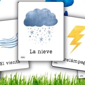 Weather Flashcards in Spanish