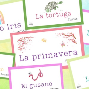 Spring Flashcards in Spanish