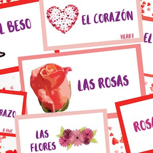 Flashcards del Día de San Valentín en español