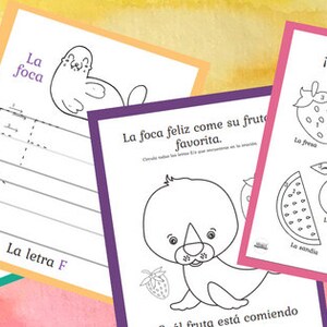 Letter F Printable Activities in Spanish for Kids